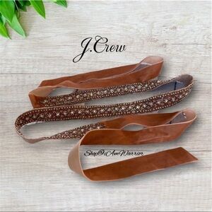 J.Crew NWOT beaded blush velvet sash belt *shop@iamwarrior